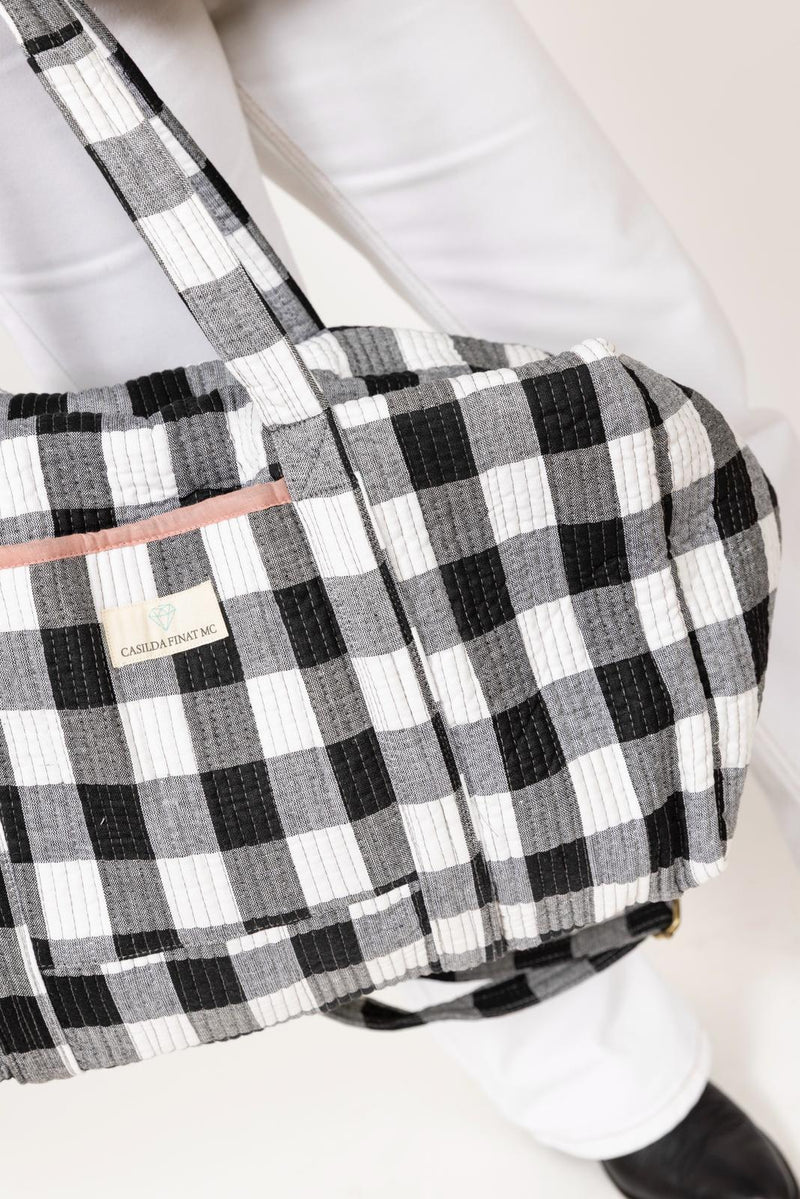 Bolsa viaje vichy negro