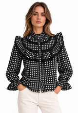 Camisa cuadros negro