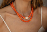 Collar multibolitas naranja