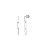 Aros Eslabones brillantes plata