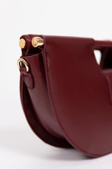 Bolso abanico granate