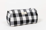 Neceser estampado vichy negro XL