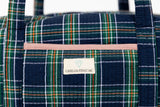 Bolsa viaje cuadros verde/azul