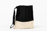 Bolso acordeón negro/beige