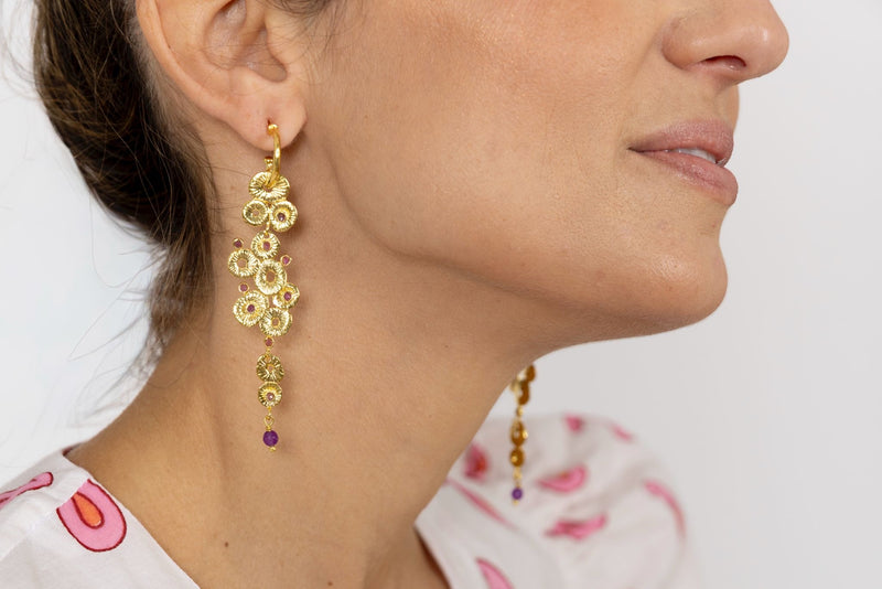 Pendientes Nazarí Lila