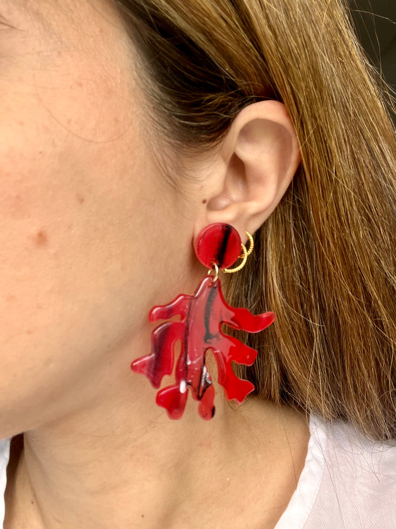 Pendientes Arrecife rojo