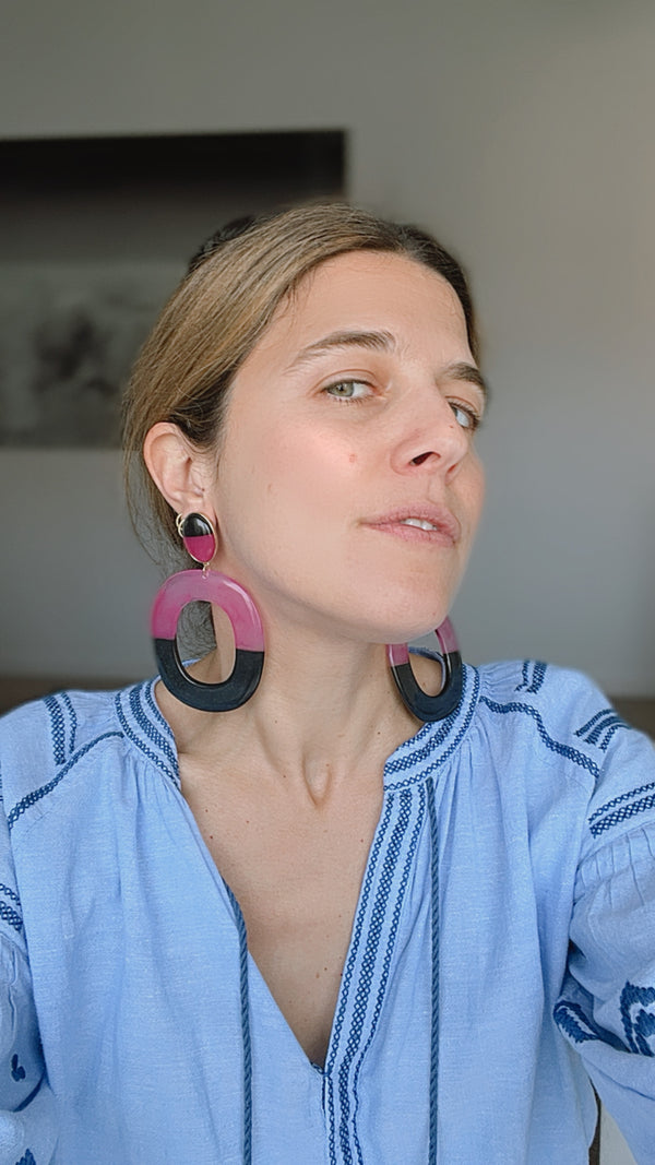 Pendientes Abril Rosa
