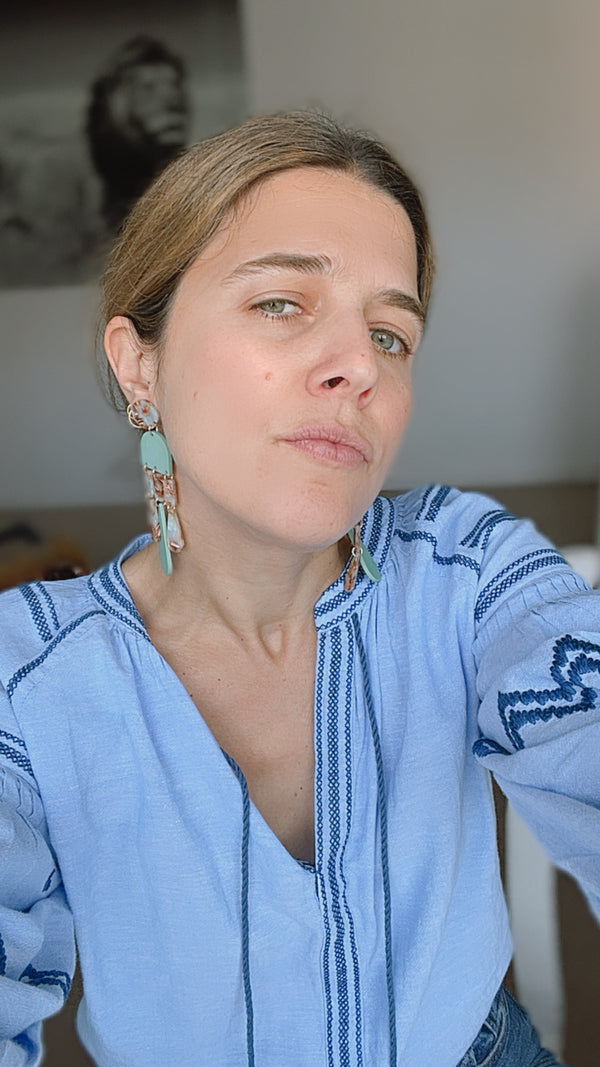 Pendientes Agua Verde agua