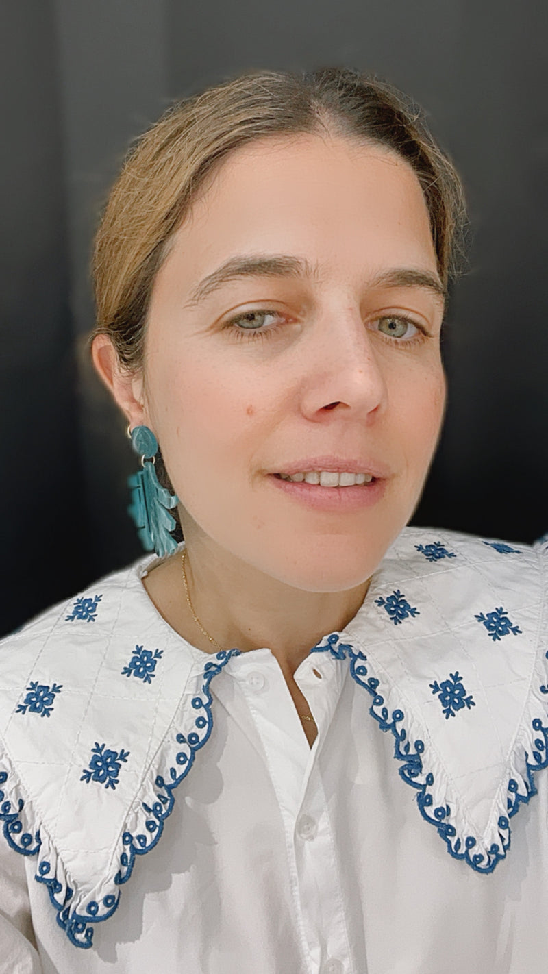 Pendientes Arrecife azul