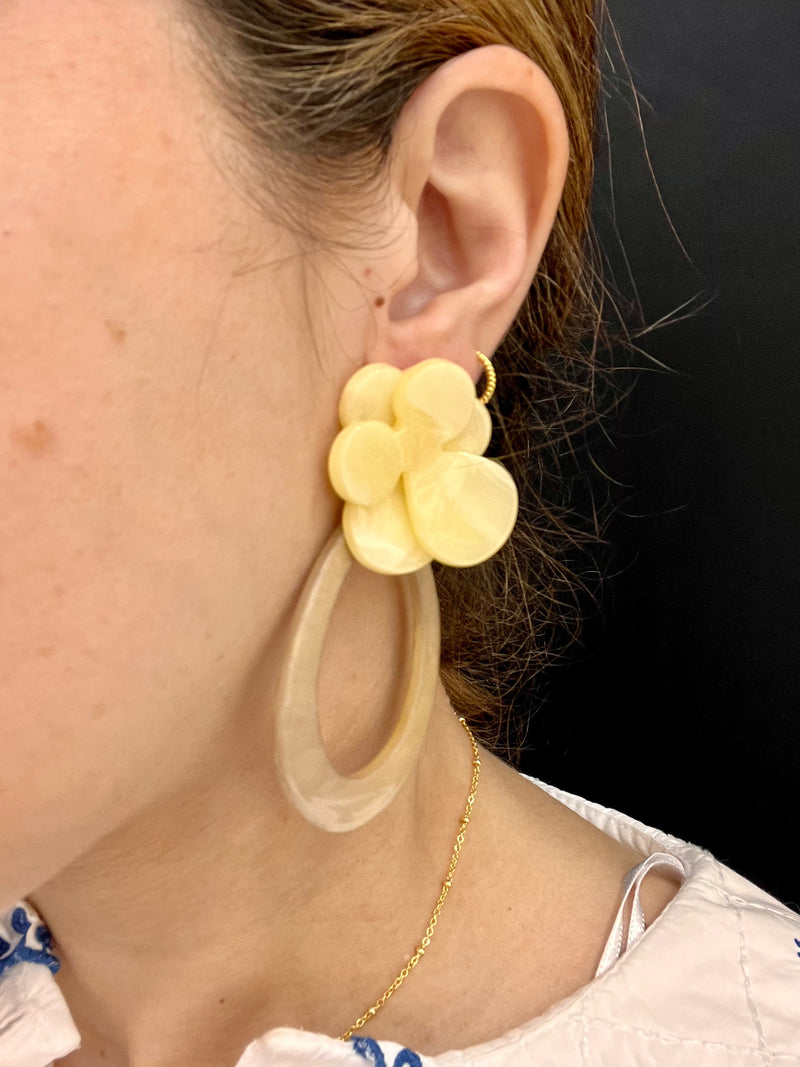Pendientes Carmita Beige
