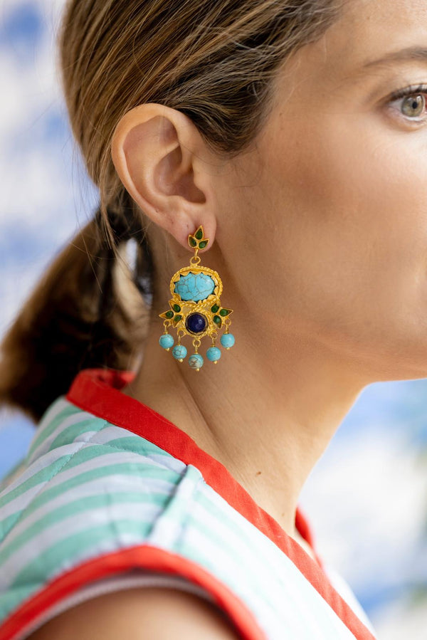 Pendientes maritere turquesa