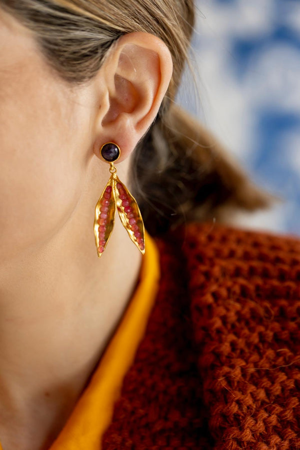 Pendientes padrino coral