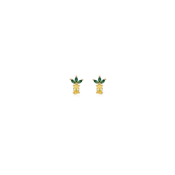 Pendientes Piña amarilla y verde