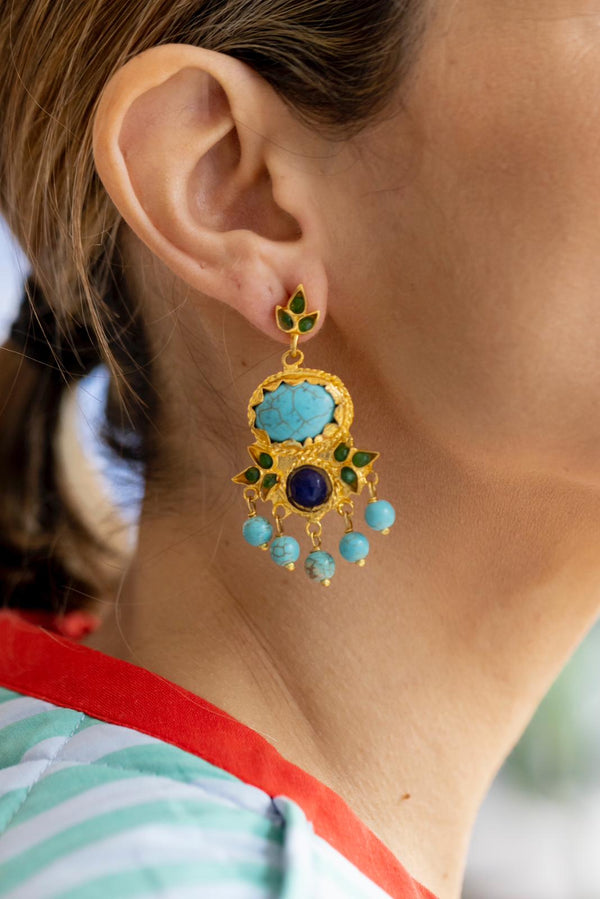 Pendientes maritere turquesa