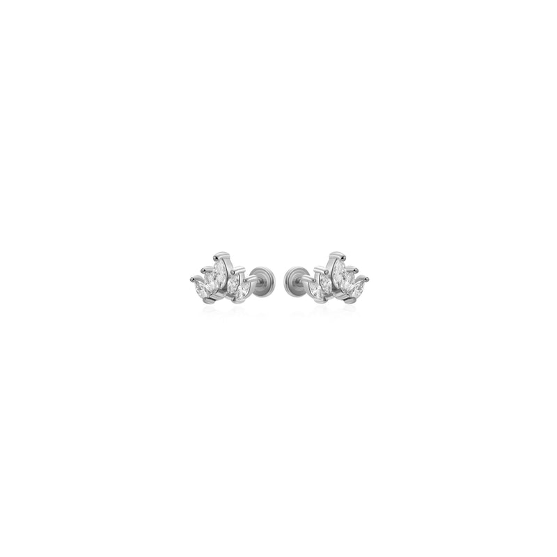 Piercing Corona rosca Plata