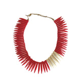 Collar Colmillos Rojo y Blanco