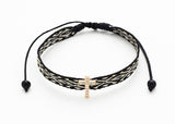 Pulsera tela Cruz Blanca