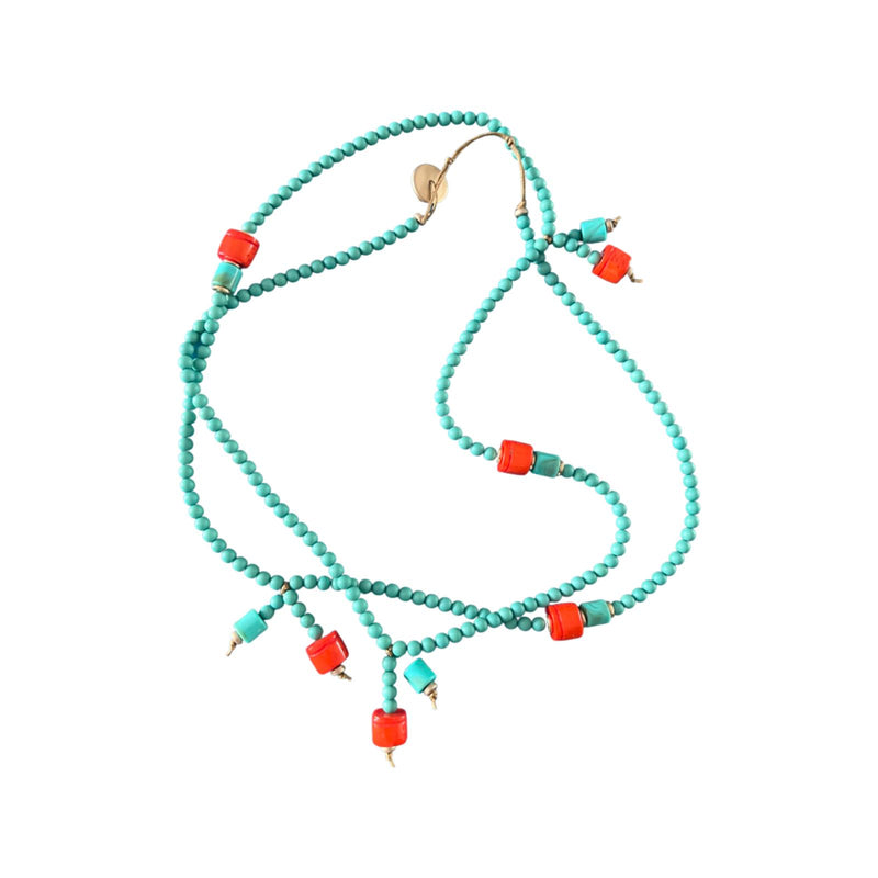 Collar Inca turquesa