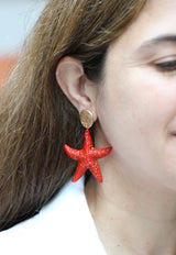 Pendientes Estrella de Mar Roja