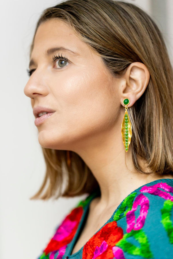 Pendientes Alpacas verde