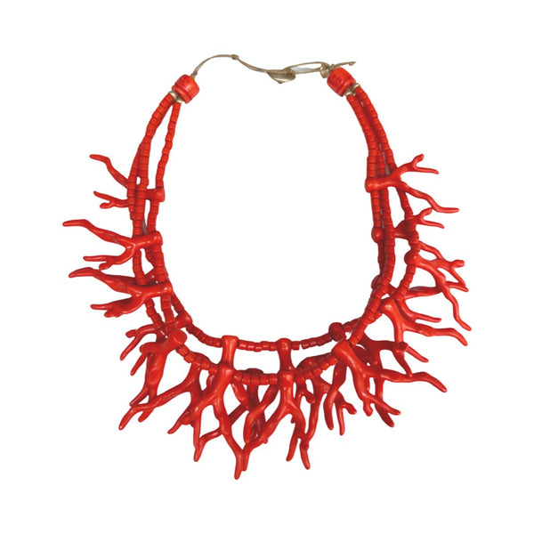 Collar Milepora corales rojo
