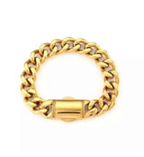 Pulsera Eslabones cierre oro