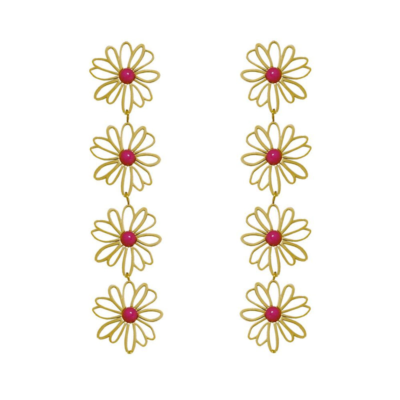 Pendientes Honolulu Fucsia