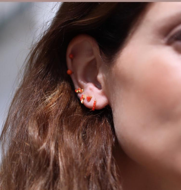 Pendientes triplet coral