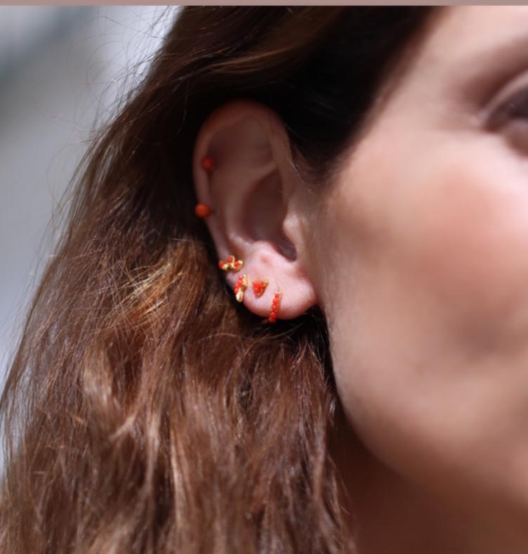 Pendientes Libélula Coral