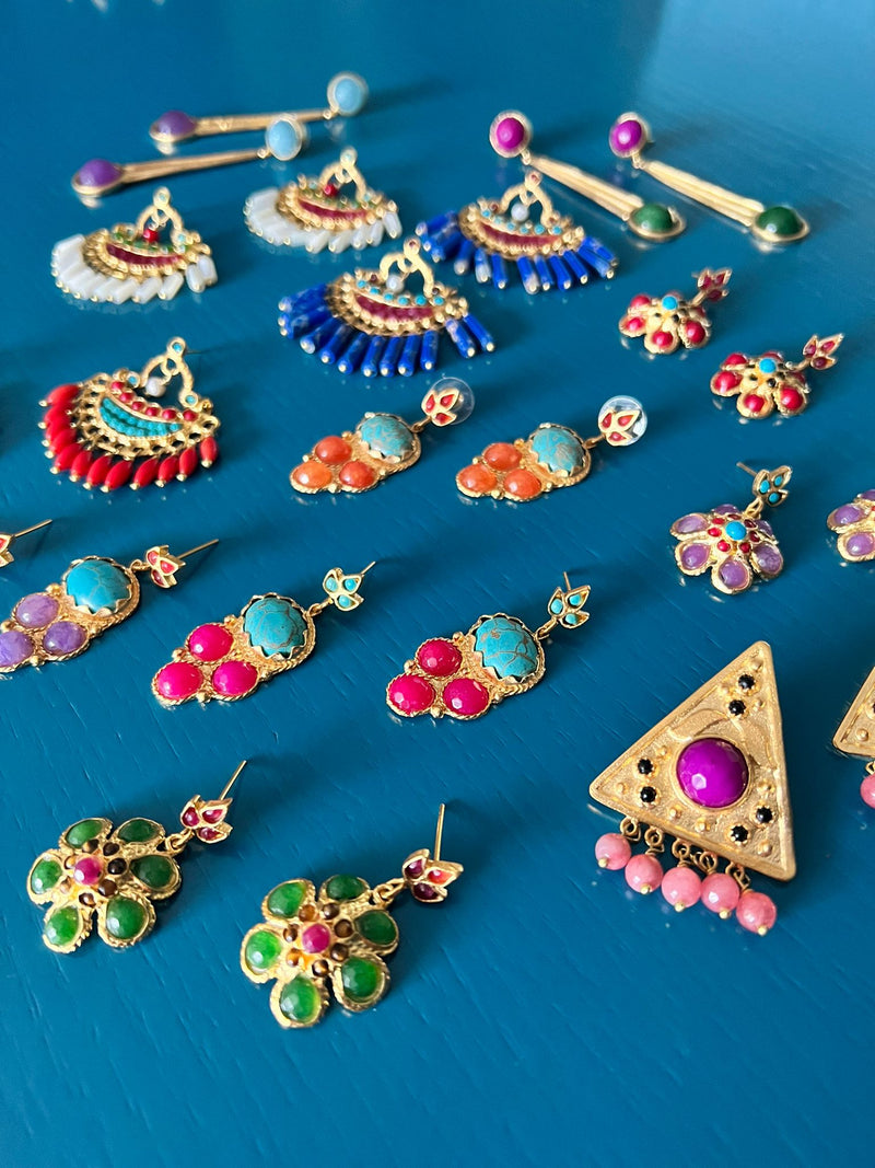 Pendientes Marisol Granate